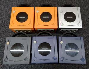 鴨BY ゲームキューブ GC本体[DOL-001] まとめ売り6台セット オレンジ/バイオレット/シルバー GAMECUBE Nintendo ジャンク