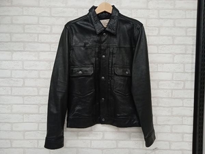 AVIREX 6191055 OLD TIMES LEATHER WORK JACKET アヴィレックス メンズ Мサイズ レザージャケット ボタン 羊皮