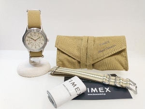 未使用 美品 Nigel Cabourn × TIMEX DESERT WATCH ユニセックス デザートウォッチ クォーツ 腕時計 替えベルト付き ナイジェル ケーボン