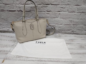 FURLA／レザー WB00537／2WAYハンドバッグ ベージュ系 店舗受取可