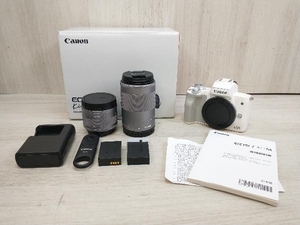 Canon EOS KISS M 2683C003 EOS Kiss M (ホワイト) ダブルズームキット デジタル一眼