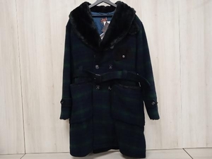 【美品タグ付き】 WOOLRICH WOOLEN MILLS BEAMS別注 コート Mサイズ ブラック グリーン チェック ビームス