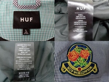 HUF WORLD WIDE ハフ ワールドワイド ギンガムチェックブルゾン ノーカラージャケット アウター マルチカラー メンズ L_画像4