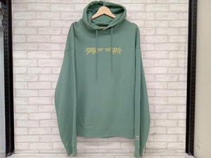 MYne MIHARA YASUHIRO rogo printed hoodie マイン ミハラヤスヒロ フーディ プルオーバーパーカー ロゴ ライトグリーン メンズ L 状態考慮