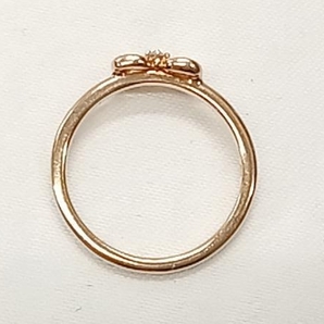 4℃ ヨンドシー K10 リボンモチーフ ダイヤ付き ＃6 リング 指輪の画像5