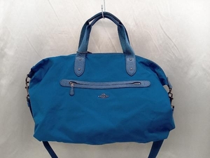 【COACH】コーチ F22347 ボストンバッグ ブルー 中古