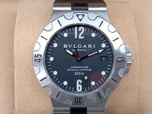 OH済 【BVLGARI】SD 38 S ディアゴノ スクーバ 時計 腕時計 自動巻 分解掃除済 防水検査済 ブルガリ メンズ 中古