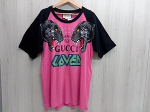 GUCCI 549099 半袖カットソー サイズM Tシャツ ピンク タイガー トラ 店舗受取可