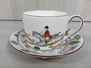 【美品】WEDGWOOD ウェッジウッド ハンティングシーン カップ＆ソーサー 1客 イギリス 箱無し