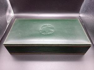 HUNTING WORLD ハンティングワールド アクセサリーボックス グリーン 緑 レザー 革製 3ポケット