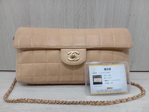 【鑑定書】CHANEL／チョコバー 86※※※75／チェーンショルダー バッグ 店舗受取可