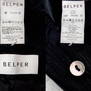 BELPER 1612-0522 ベルパー レディース サイズ2 ブラック ロングパンツ プリーツパンツ イージーパンツ ボタン ポリエステル スリットの画像5