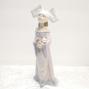 LLADRO リヤドロ Medieval Maidenフィギュリン 陶器人形 置物 猫 ネコ 6110 店舗受取可の画像1