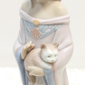 LLADRO リヤドロ Medieval Maidenフィギュリン 陶器人形 置物 猫 ネコ 6110 店舗受取可の画像6