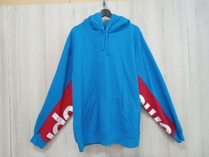 Supreme Cropped Panels Hooded Sweatshirt Bright Blue シュプリーム パーカー ブルー レッド XLサイズ