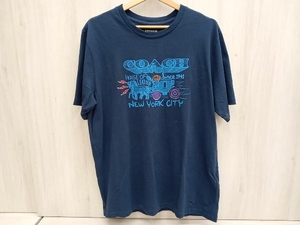 COACH コーチ Tシャツ ネイビー 馬車柄 サイズL