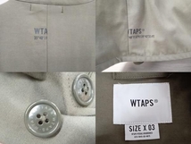 WTAPS ダブルタップス コート ロングジャケット SIZE X03 カーキー 薄手_画像3