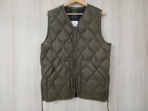 ダウンベスト TAION V NECK ZIP VEST／TAION-001ALSZML-1 タイオン オリーブ サイズM 店舗受取可