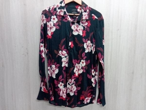 ARMANI EXCHANGE рубашка с длинным рукавом размер S чёрный × красный цветочный принт гибискус Armani Exchange 