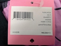 kate spade ワンピース NJMUA534 花柄 サイズ2 コットン100% ブラック×ピンク ケイトスペード_画像8