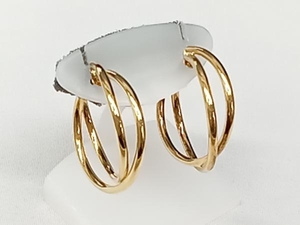 K18 earrings gross weight 2.4g gold 18 2 ream hoop 