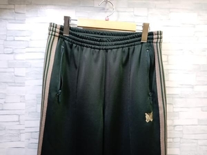 NEEDLES/ニードルズ/J0222/ストレート トラックパンツ ジャージ/2021FW/ロングパンツ/トラックパンツ/グリーン×ゴールド/蝶刺繍/Mサイズ