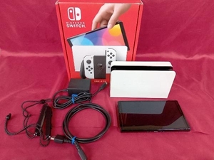 動作確認済 Nintendo Switch(有機ELモデル) Joy-Con(L)/(R) ホワイト(HEGSKAAAA)
