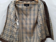 BURBERRY BLACK LABEL バーバリー ブラック レーベル レザージャケット ライダースジャケット BMP65-309-57 羊革 L ブラウン 通年_画像5