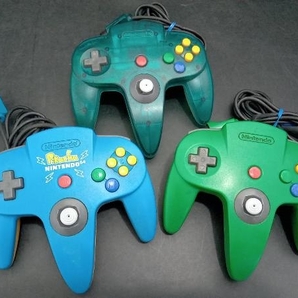 ジャンク 【1円スタート】ピカチュウ NINTENDO64 ブルー&イエロー・コントローラー3個セットの画像5