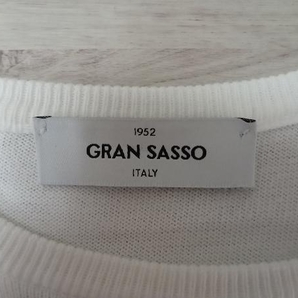 GRAN SASSO ニット半袖Tシャツ グランサッソ ホワイト サイズM 店舗受取可の画像3