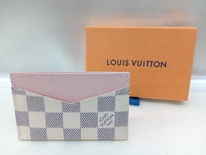 【LOUIS VUITTON】ダミエ N60286 ポルトカルトサーンプル 小物 カードケース ピンク レディース 中古