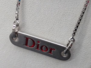 Christian Dior クリスチャンディオール 44cm ブランドアクセサリー ネックレス プレート