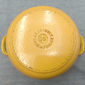 【現状品】ル・クルーゼ 両手鍋 16cm 1.3L(ゆ23-17-03)の画像3