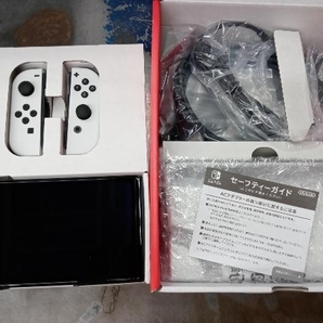 美品 Nintendo Switch(有機ELモデル) Joy-Con(L)/(R) ホワイト(HEGSKAAAA)の画像3