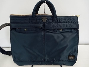 美品 PORTER ポーター／PX TANKER タンカー／2WAY SHORT HELMET BAG／ヘルメットバッグ／ネイビー