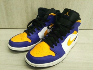 NIKE ナイキ AIRJORDAN 1 MID エアジョーダン DQ8426-517 スニーカー パープル/イエロー/ホワイト メンズ 27cm