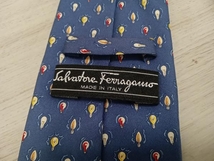 Salvatore Ferragamo 電球柄 ブルー サルヴァトーレフェラガモ ネクタイ_画像3