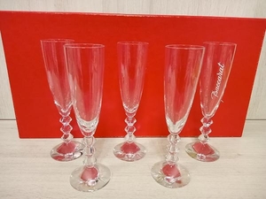 現状品 Baccarat　バカラ　ベガ　シャンパンフルート　5客　使用感有り　欠けあり　箱に汚れあり