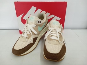 【箱付】美品 NIKE ナイキ Air Max 1 Premium Crepe Hemp エアマックス1 プレミアム クレープ ヘンプ スニーカー ベージュ 27.5cm メンズ