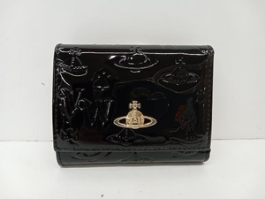 VIVIENNE WESTWOOD ヴィヴィアンウエストウッド 三つ折りがま口財布 小銭入れ有 ブラック 通年