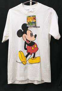 [90s] Disney MICKEY MOUSE PRINT SHERRY'S BEST TEE ミッキー マウス 発泡プリント シェリーズ ボディ Tシャツ M USA 古着 店舗受取可