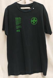 [20SS] Off-White ARCH SHAPES TEE SHIRT オフホワイト ロゴ プリント Tシャツ L 黒 緑 ブラック グリーン ストリート 店舗受取可