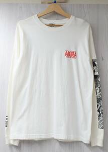 AKIRA ART OF WALL アキラ 古着 長袖Tシャツ Lサイズ ホワイト
