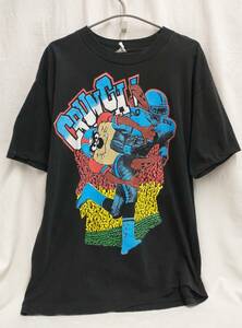 [90s] BE THERE LOONY TUNES TASMANIAN DEVIL TEE ルーニー テューンズ タズマニアンデビル アメフト プリント Tシャツ 黒 古着 店舗受取可