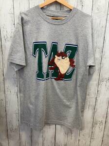 WARNERBROS ワーナー・ブラザース グレー USAコピーライト1996 TAZ タズ 半袖Tシャツ コットン L