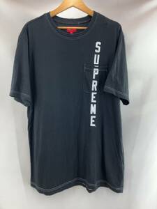 ★ Supreme シュプリーム ライン ビッグロゴ 半袖Tシャツ コットン100% ストリート XL ブラック 夏