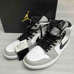 NIKE AIR JORDAN 1 MID ナイキ エアジョーダン メンズ スニーカー 554724-092 グレー ホワイト 27cm タグ 箱付の画像1