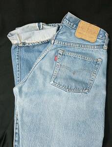 [エラー品] LEVI'S 70s 501 VINTAGE DENIM JEANS リーバイス 66後期 ヴィンテージ デニム ジーンズ W31 small e 刻印6 赤耳 店舗受取可