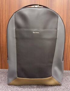Paul Smith PAUL SMITH| Paul Smith | Control Color block  leather rucksack | black * gray * khaki | rucksack * backpack 