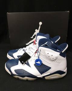 [黒タグ付・未使用] NIKE AIR JORDAN 6 RETRO AJ6 LONDON OLYMPIC ジョーダン ロンドン オリンピック 26.5cm 白 紺 384664-130 店舗受取可